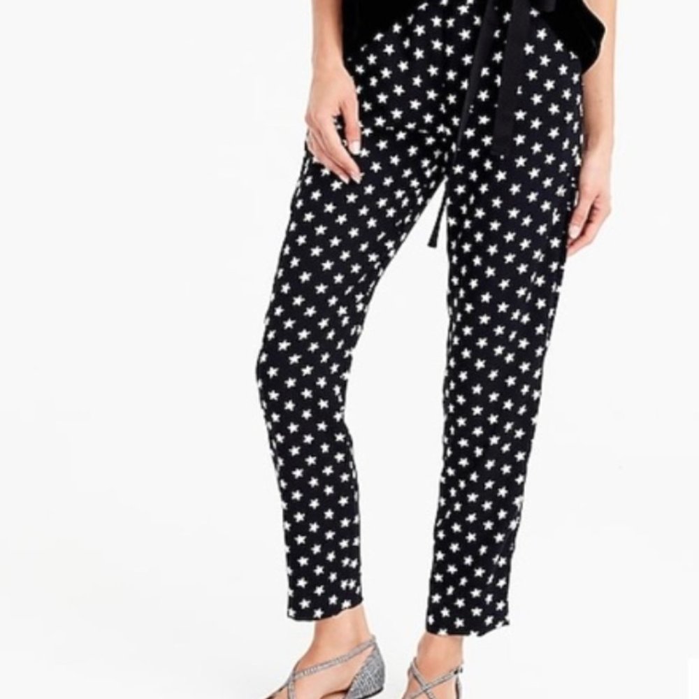 Star Print Pants -- Black and White - Picture 1 of 3
